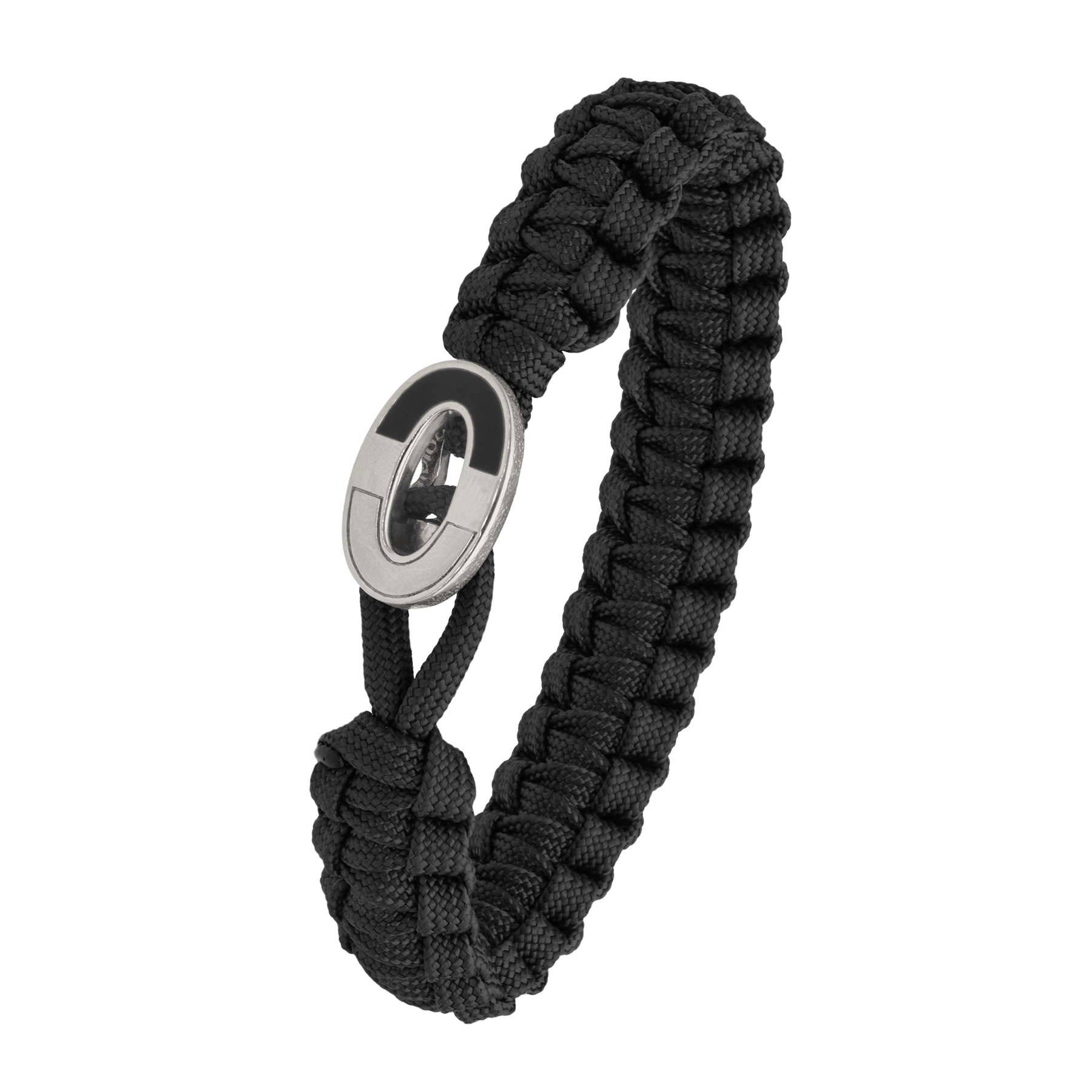 From Soldier to Soldier FSTS Bracelet Black with Dark Bright Sterling Silver Lock — Armband